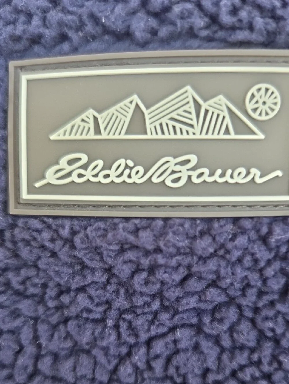 Eddie Bauer (Reversable) Blue & Navy Hooded Puffer Jacket with Neon Accents.